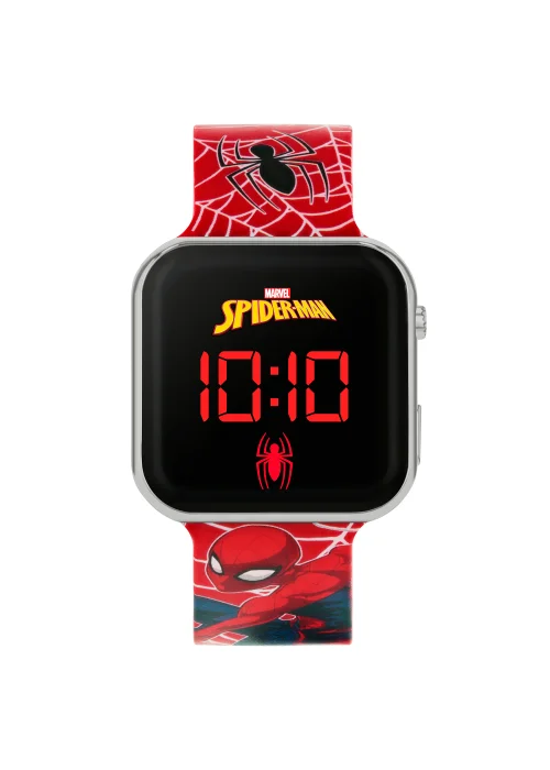 Kids Red Spider-Man LCD Tracker Watch - One Size Image 1