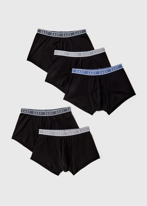 5 Pack Black Waistband Hipsters - XS Image 1