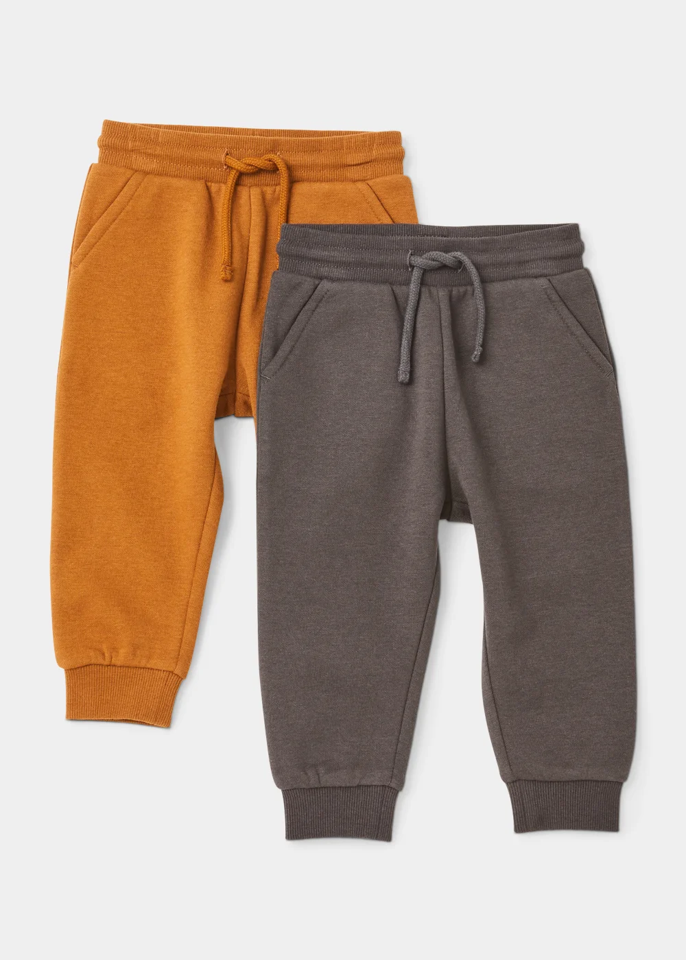 Boys 2 Pack Black & Tan Joggers (9mths-6yrs) - Age 9 - 12 Months Image 1