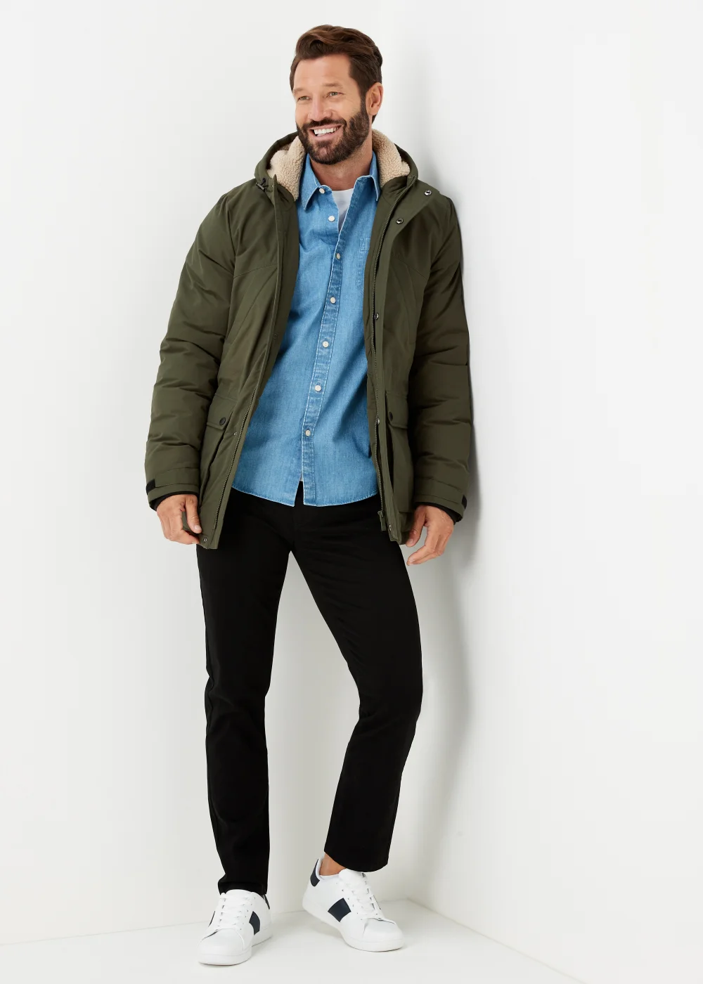 Lincoln Khaki Parka Coat - S Image 4