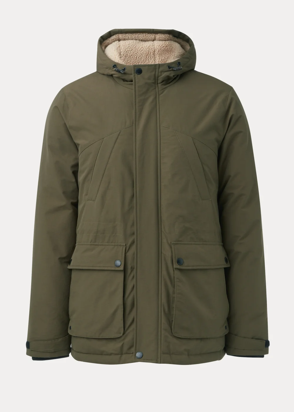 Lincoln Khaki Parka Coat - S Image 5