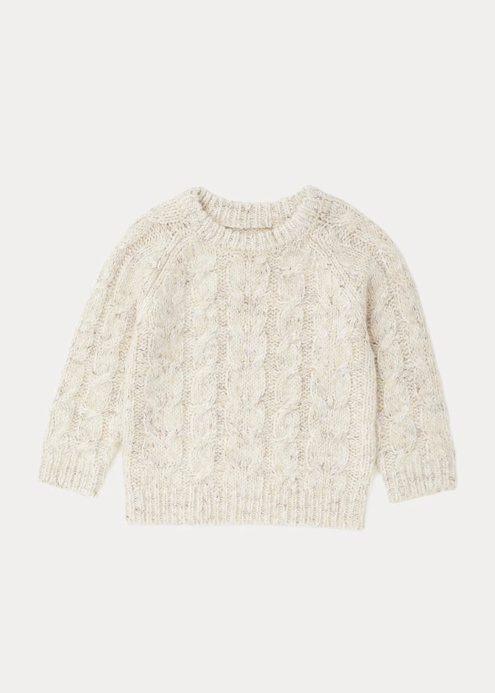 Boys Cream Cable Knit Jumper (9mths-6yrs) - 9-12 months Image 1