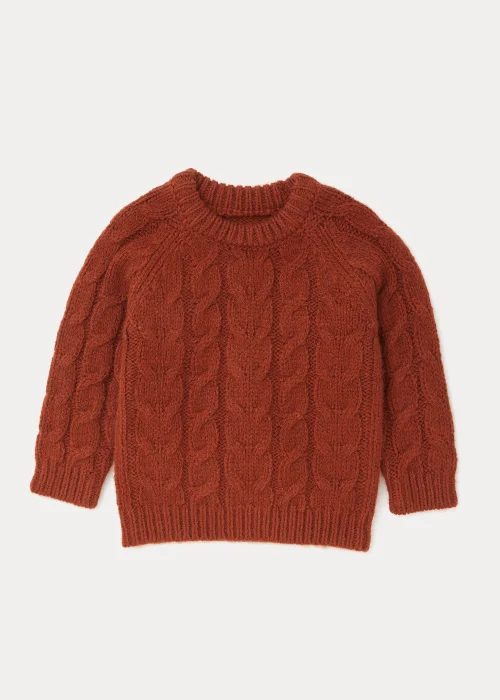 Boys Rust Cable Knit Jumper (9mths-6yrs) - 2-3 Yrs Image 1