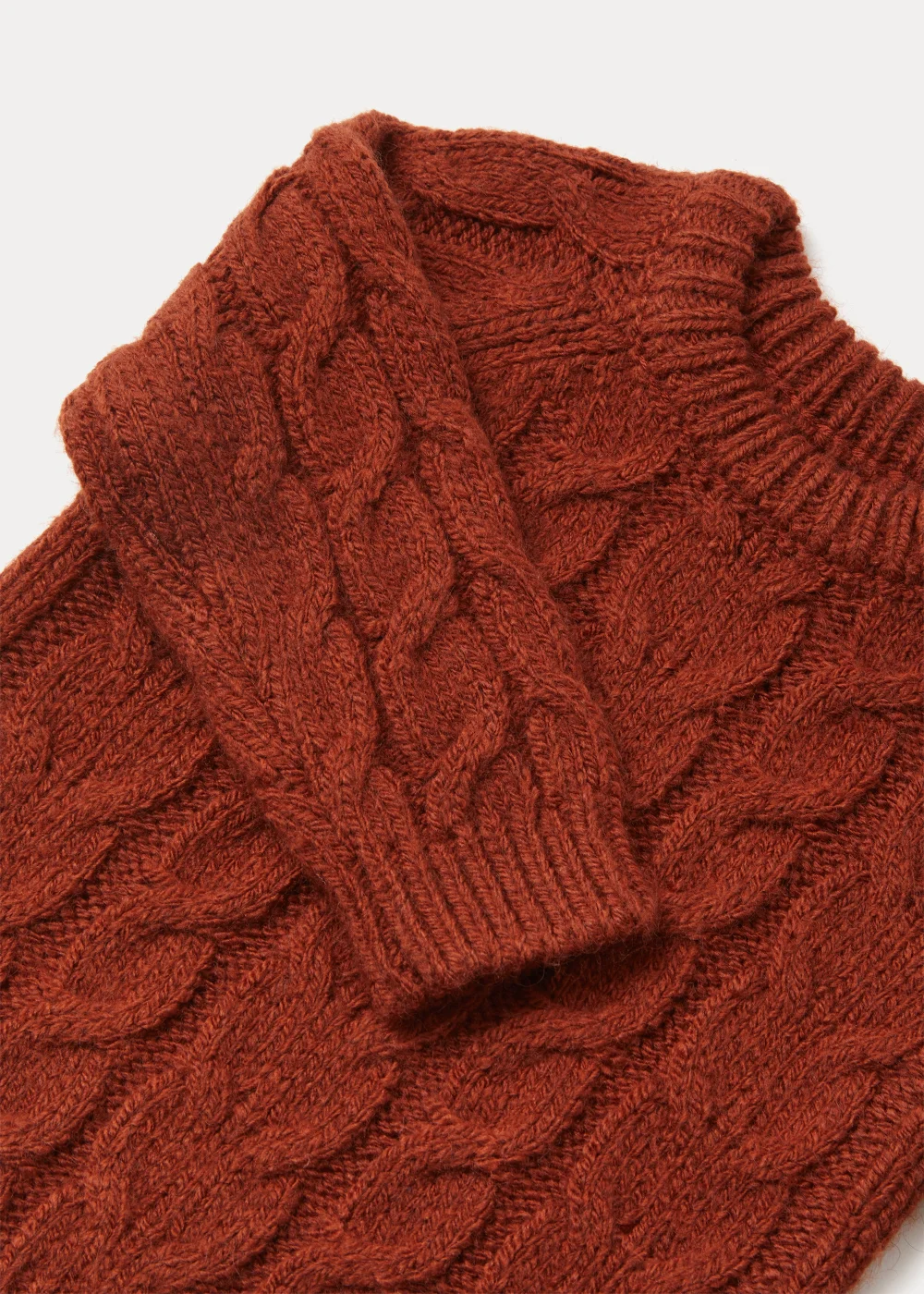 Boys Rust Cable Knit Jumper (9mths-6yrs) - 2-3 Yrs Image 2