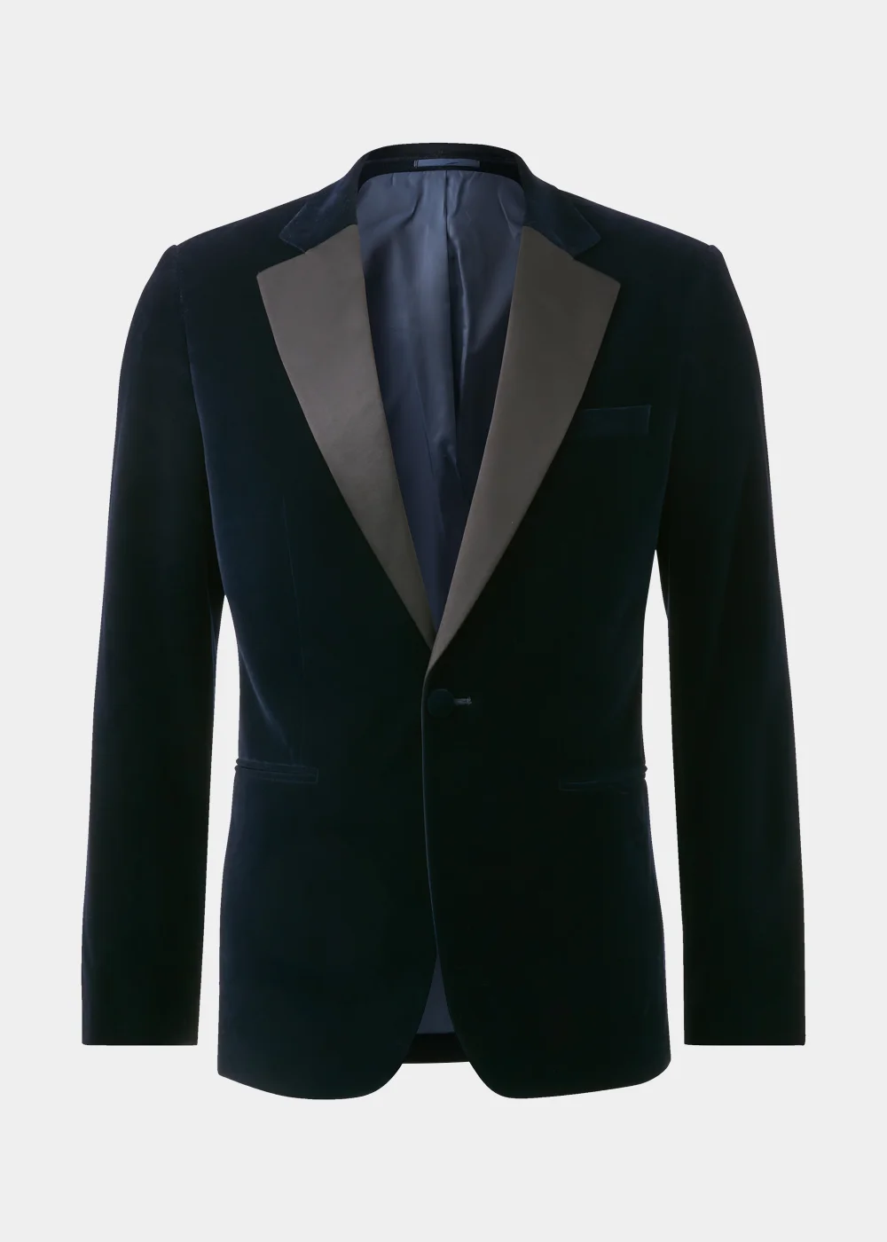 Taylor & Wright Navy Velvet Blazer - 38 Chest Regular Image 5