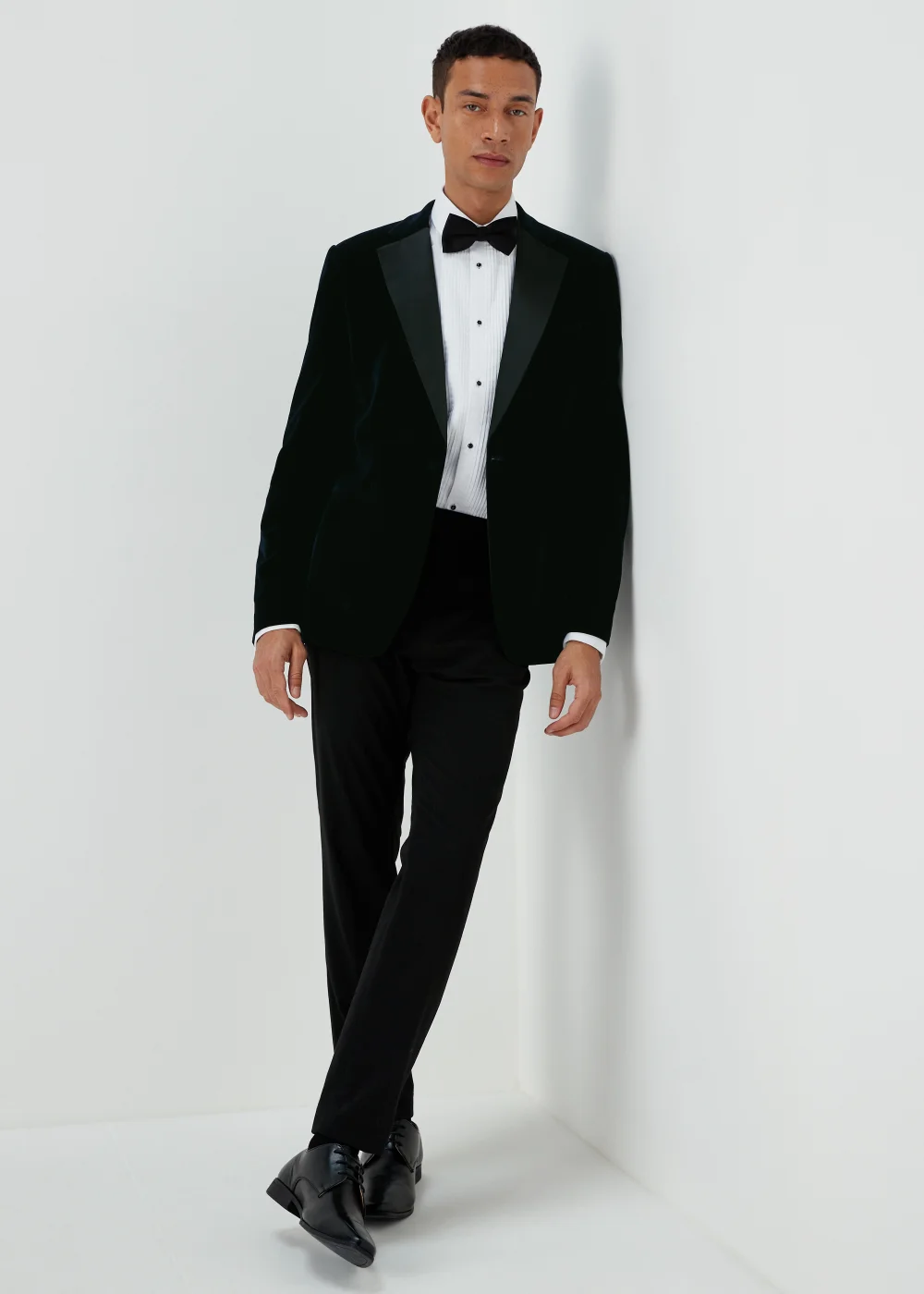 Taylor & Wright Navy Velvet Blazer - 38 Chest Regular Image 4
