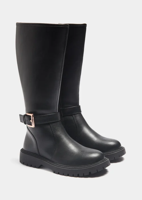 Girls Black Riding Boots (Younger 10-Older 5) - Size 1 Image 1