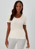 Cream Thermal Top - Size 8-10 Image 1