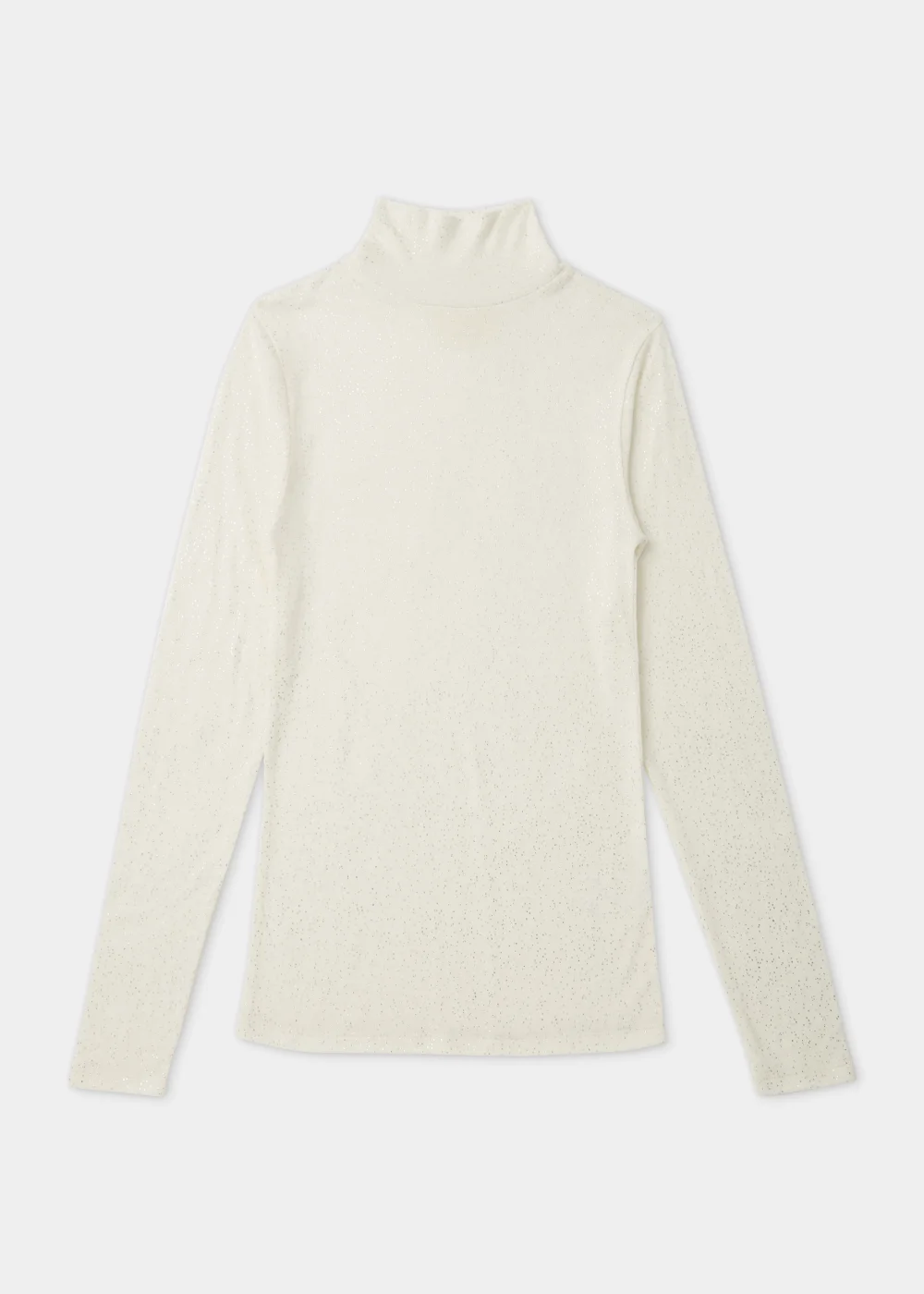 Cream Thermal Polo Neck Top - Size 8-10 Image 4