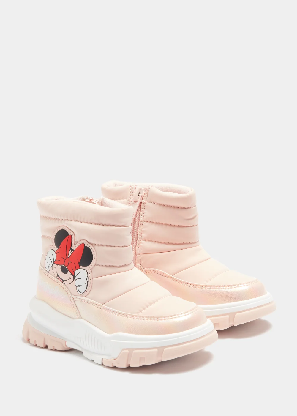 Kids Pink Disney Minnie Mouse Snow Boots (Younger 4-Older 12) - Size 4 Infants Image 1