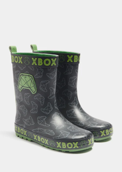 Kids Black Xbox Rubber Wellies (Younger 10-Older 4) - 1 Image 1