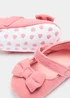 Pink Cord Soft Sole Baby Ballet Flats (Newborn-18mths) - Age 0 - 3 Months Image 2