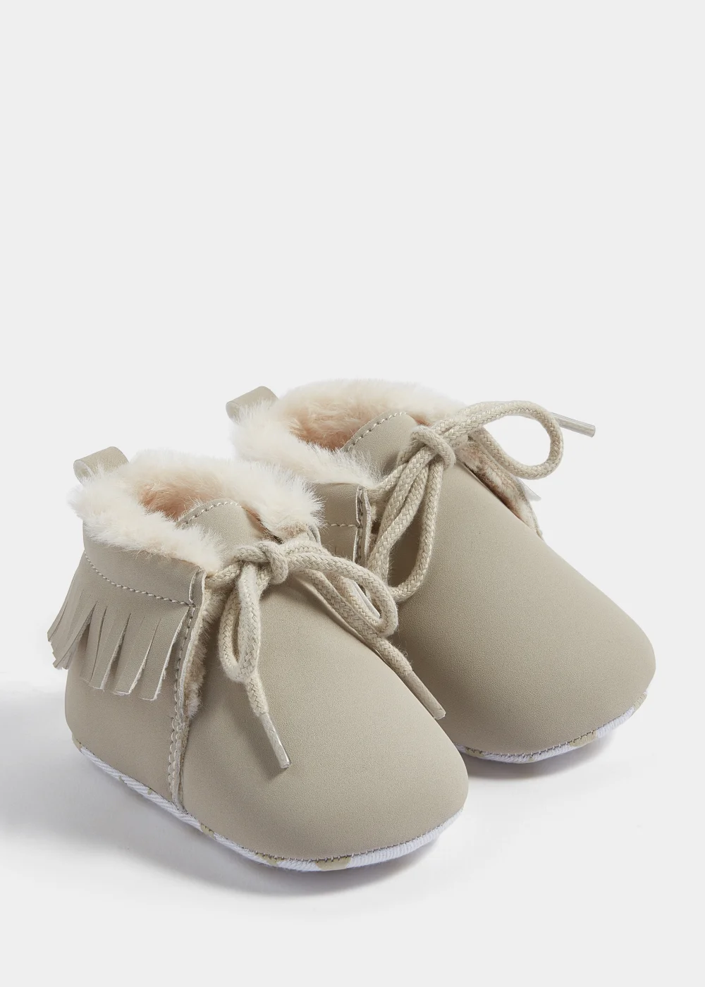 Baby Stone Teddy Fleece Soft Sole Baby Boots (Newborn-18mths) - Age 6 - 9 Months Image 1