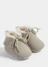 Baby Stone Teddy Fleece Soft Sole Baby Boots (Newborn-18mths) - Age 6 - 9 Months Image 1