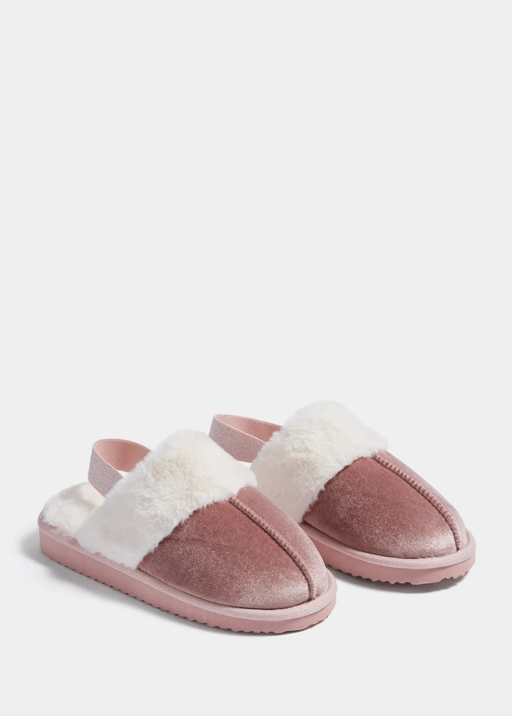Girls Pink Glitter Mule Slipper (Younger 13-Older 5) - Size 3 Image 1