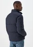 Navy Funnel Neck Water-Resistant Puffa Jacket - S Image 2