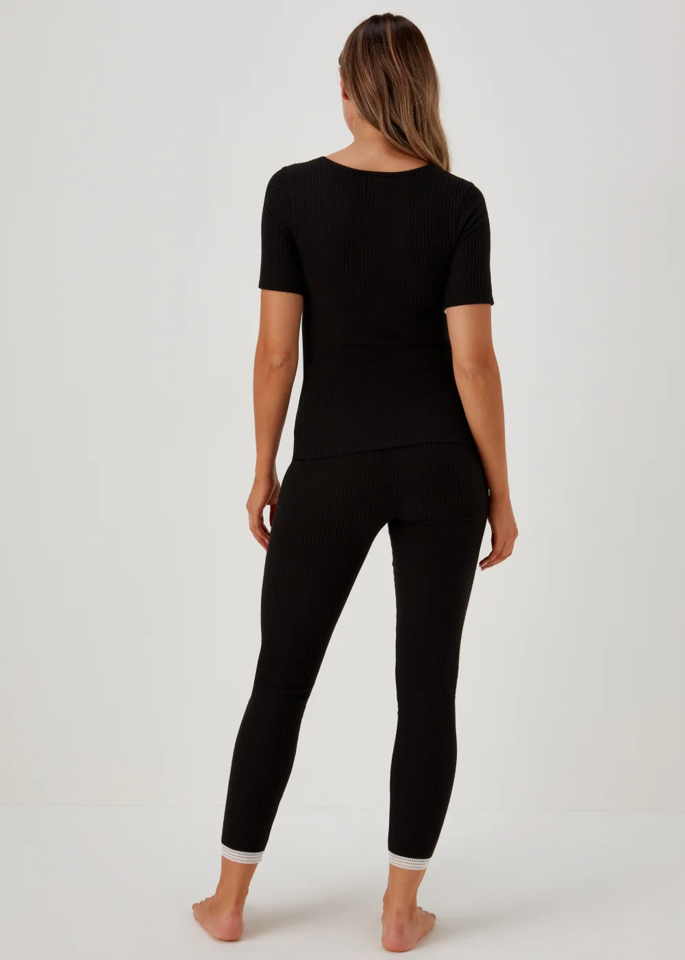 Black Thermal Top & Leggings Set - Size 8-10 Image 2