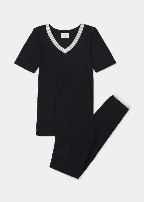 Black Thermal Top & Leggings Set - Size 8-10 Image 4