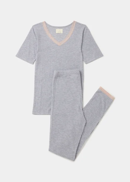 Grey Thermal Top & Leggings Set - Size 8-10 Image 4