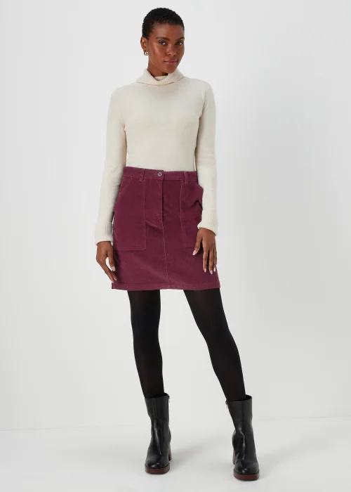 Burgundy Cord Mini Skirt - 8 Image 1
