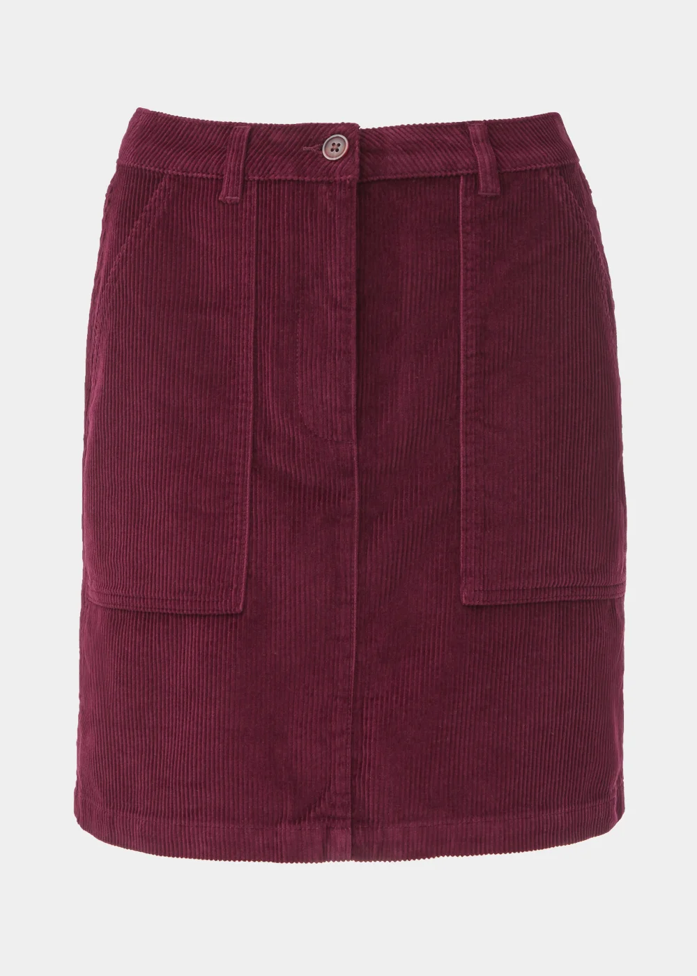 Burgundy Cord Mini Skirt - 8 Image 5