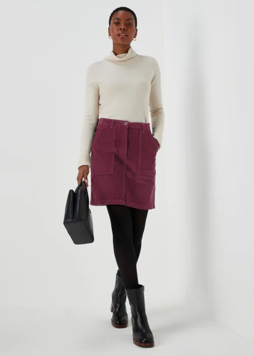Burgundy Cord Mini Skirt - 8 Image 4