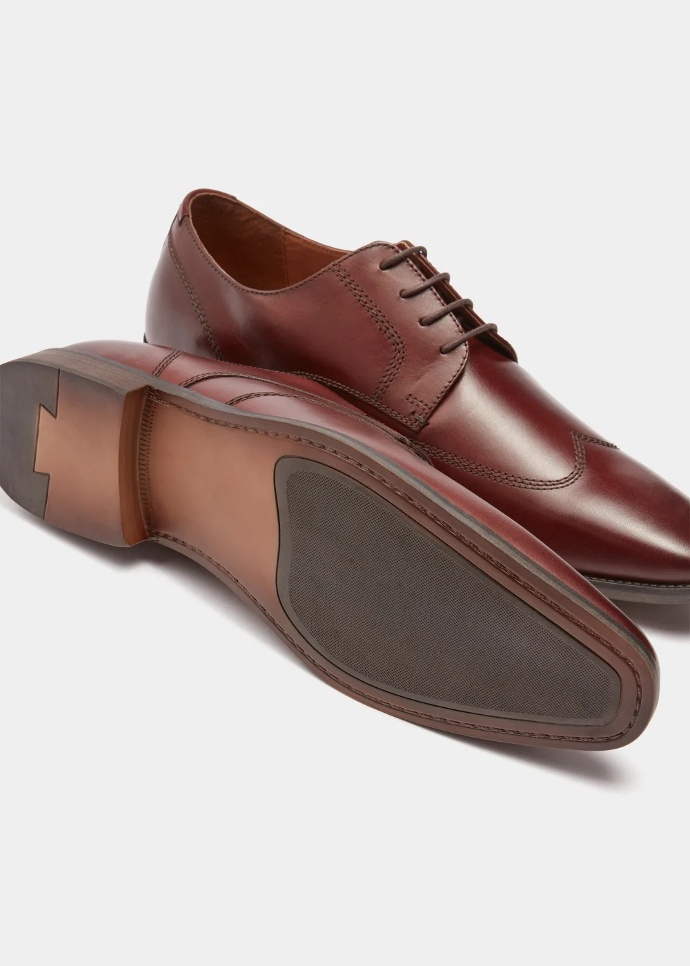 Brown Real Leather Brogues - Size 6 Image 2