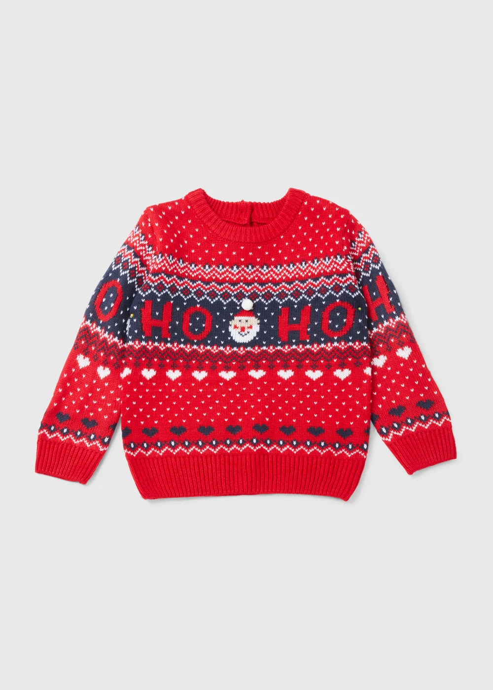 Girls Red Christmas Knitted Jumper (9mths-3yrs) - 2-3 Yrs Image 1