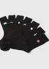 7 Pack Black Sports & Car Embroidery Socks - Sizes 6 - 8.5 Image 2