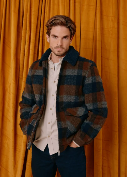 Navy Check Trucker - S Image 6