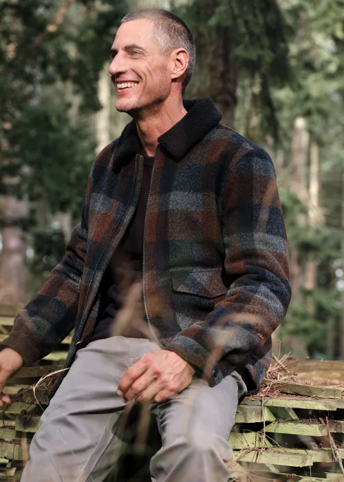 Navy Check Trucker - S Image 7