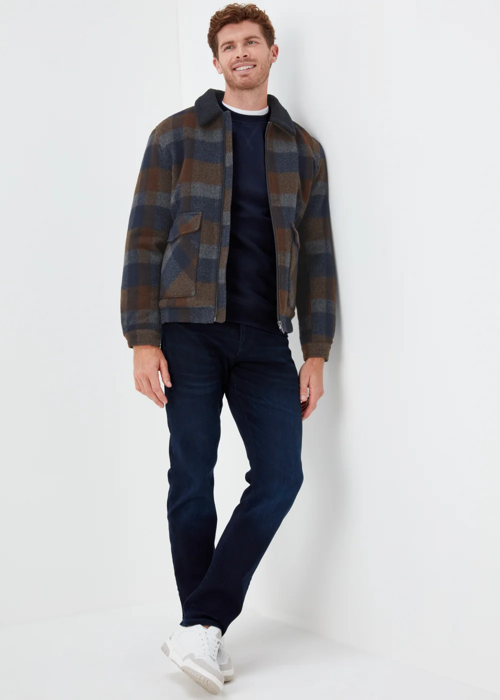 Navy Check Trucker - S Image 4