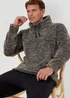 Grey Cowl Neck Fleece Lounge Top - Small Image 3
