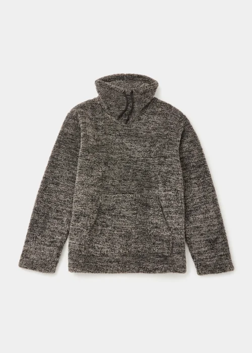 Grey Cowl Neck Fleece Lounge Top - Small Image 4