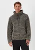 Grey Cowl Neck Fleece Lounge Top - Small Image 1