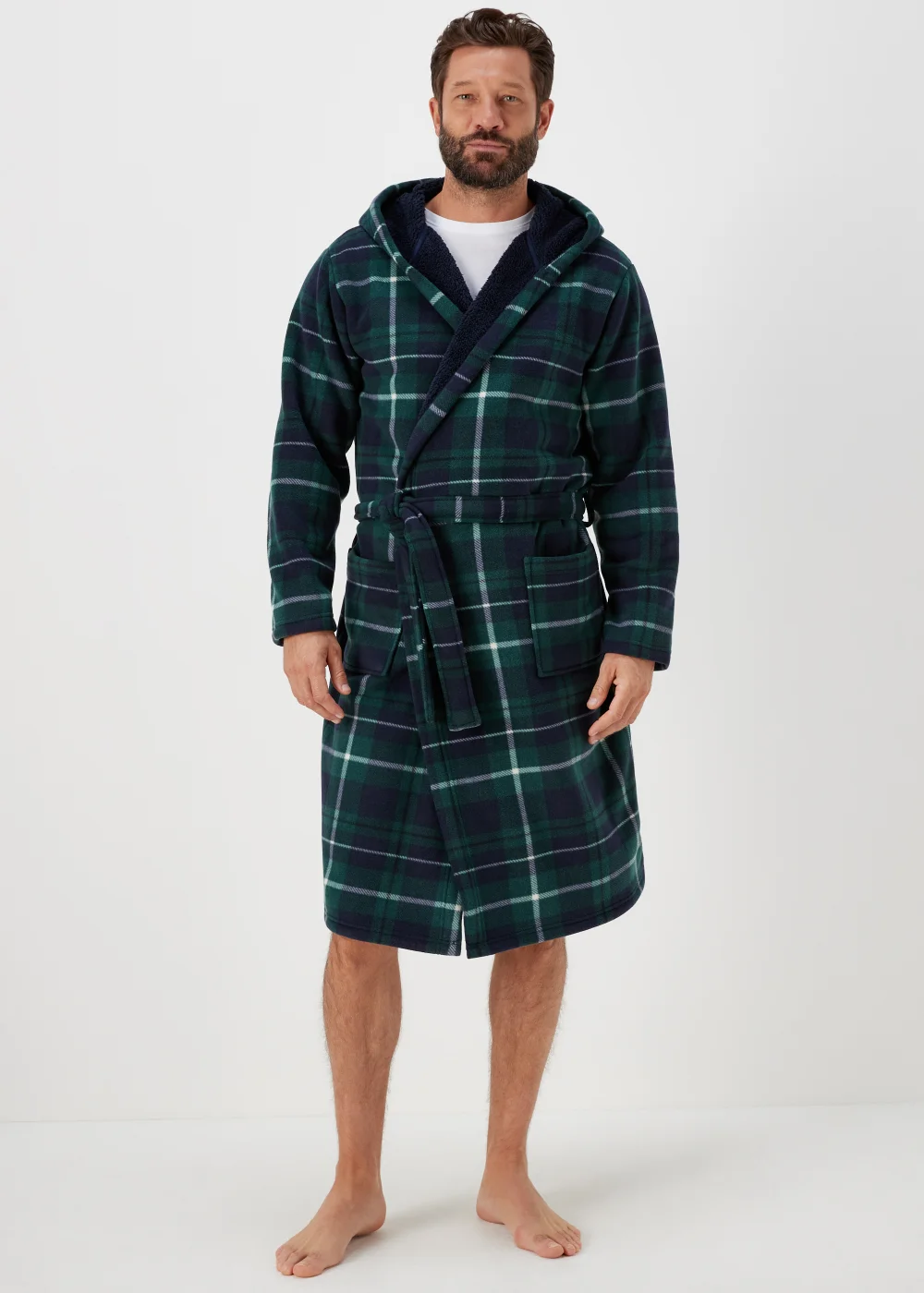 Green Check Dressing Gown - Small Image 1