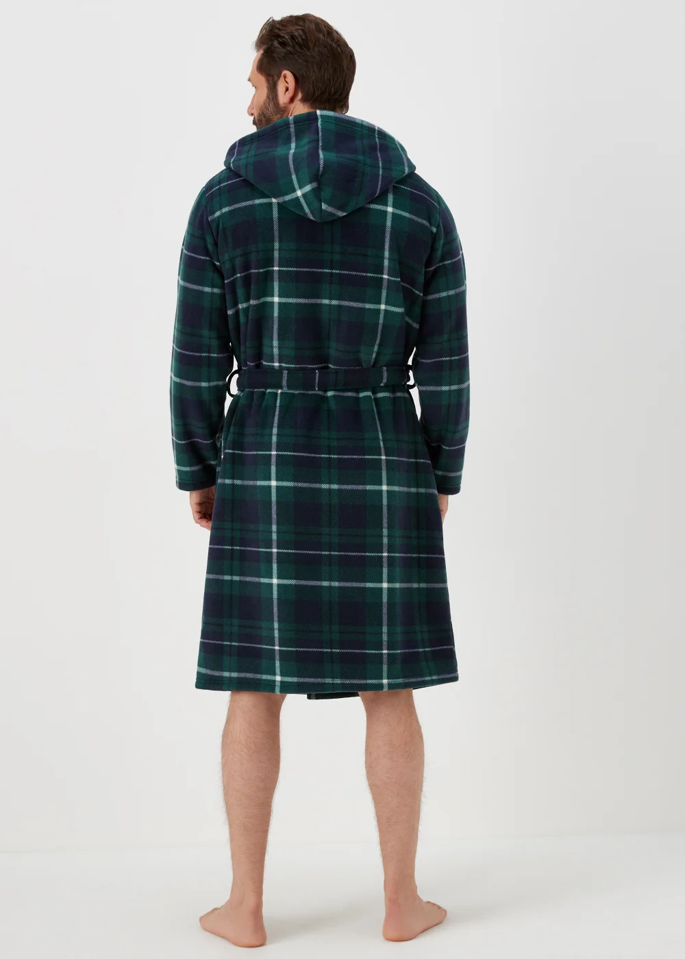 Green Check Dressing Gown - Small Image 2