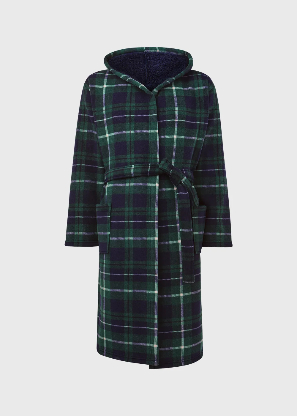 Green Check Dressing Gown - Small Image 4