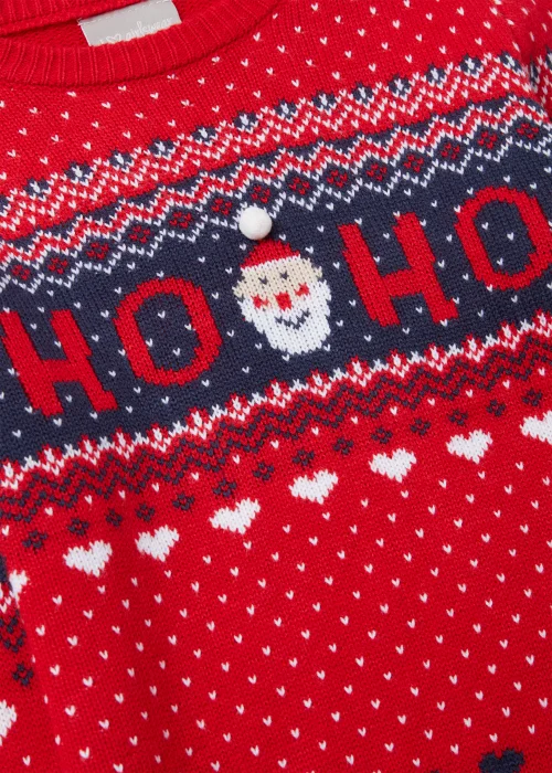 Girls Mini Me Red Christmas Jumper (4-13yrs) - 4 Yrs Image 2