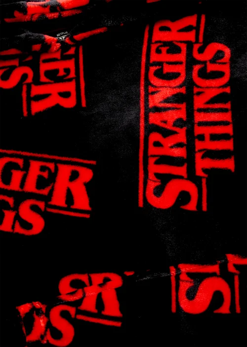 Kids Black Stranger Things Snuggle Hoodie (7-13yrs) - Age 7 - 13 Years Image 2