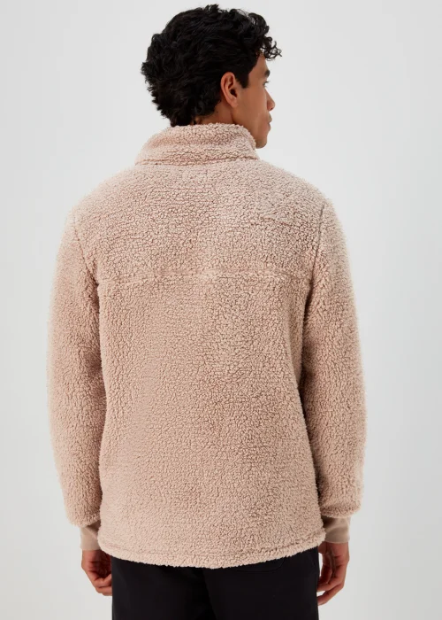 Stone 1/4 Zip Fleece Lounge Top - S Image 2