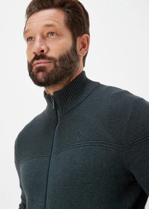 Lincoln Green Funnel Neck Zip Up Jumper - S Image 3