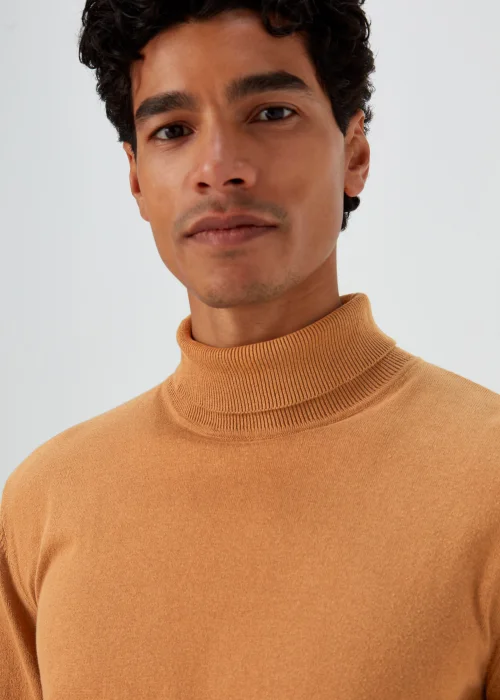 Tan Roll Neck Jumper - S Image 3