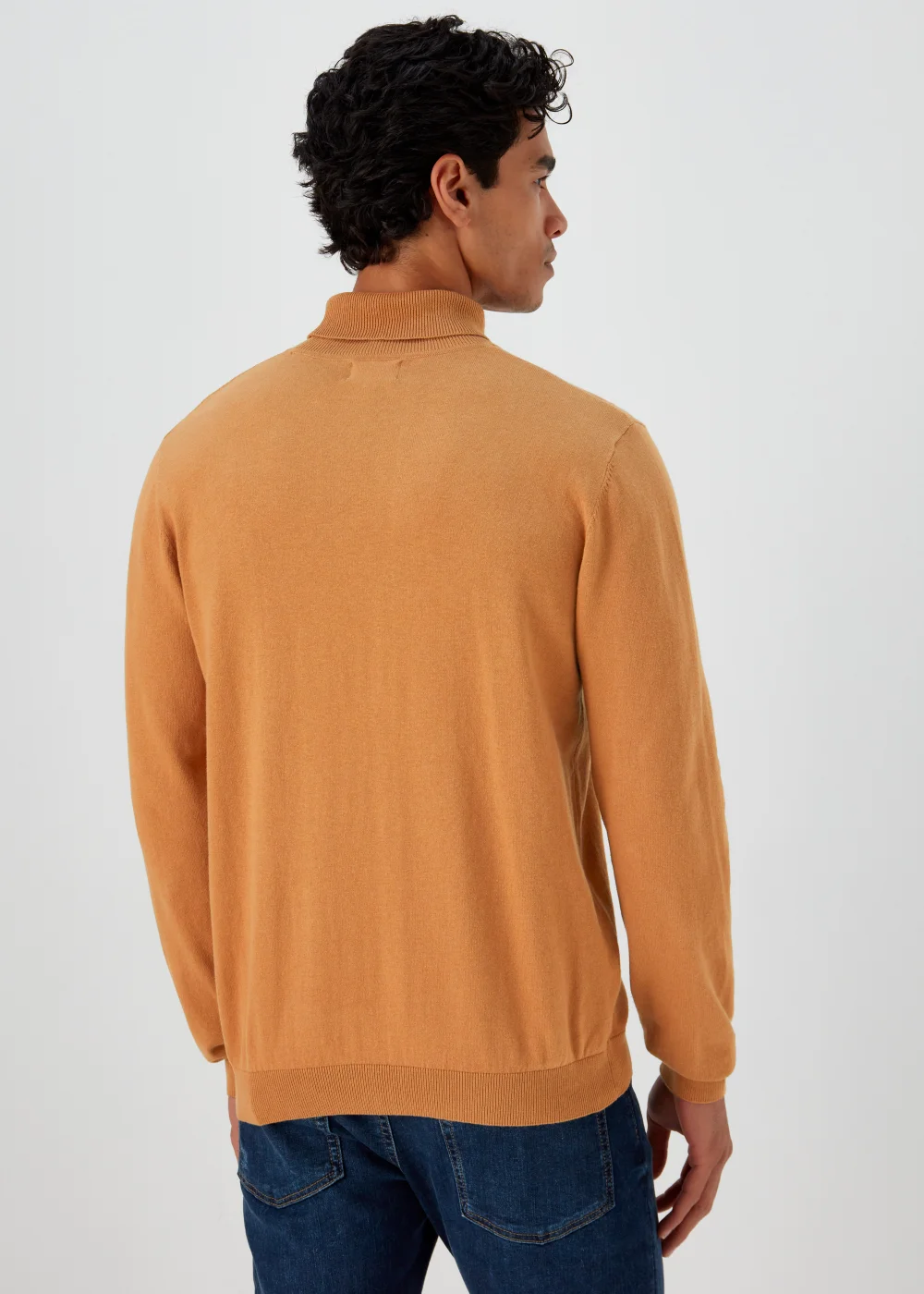 Tan Roll Neck Jumper - S Image 2