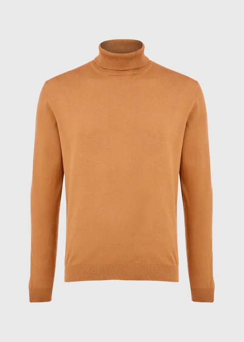 Tan Roll Neck Jumper - S Image 5
