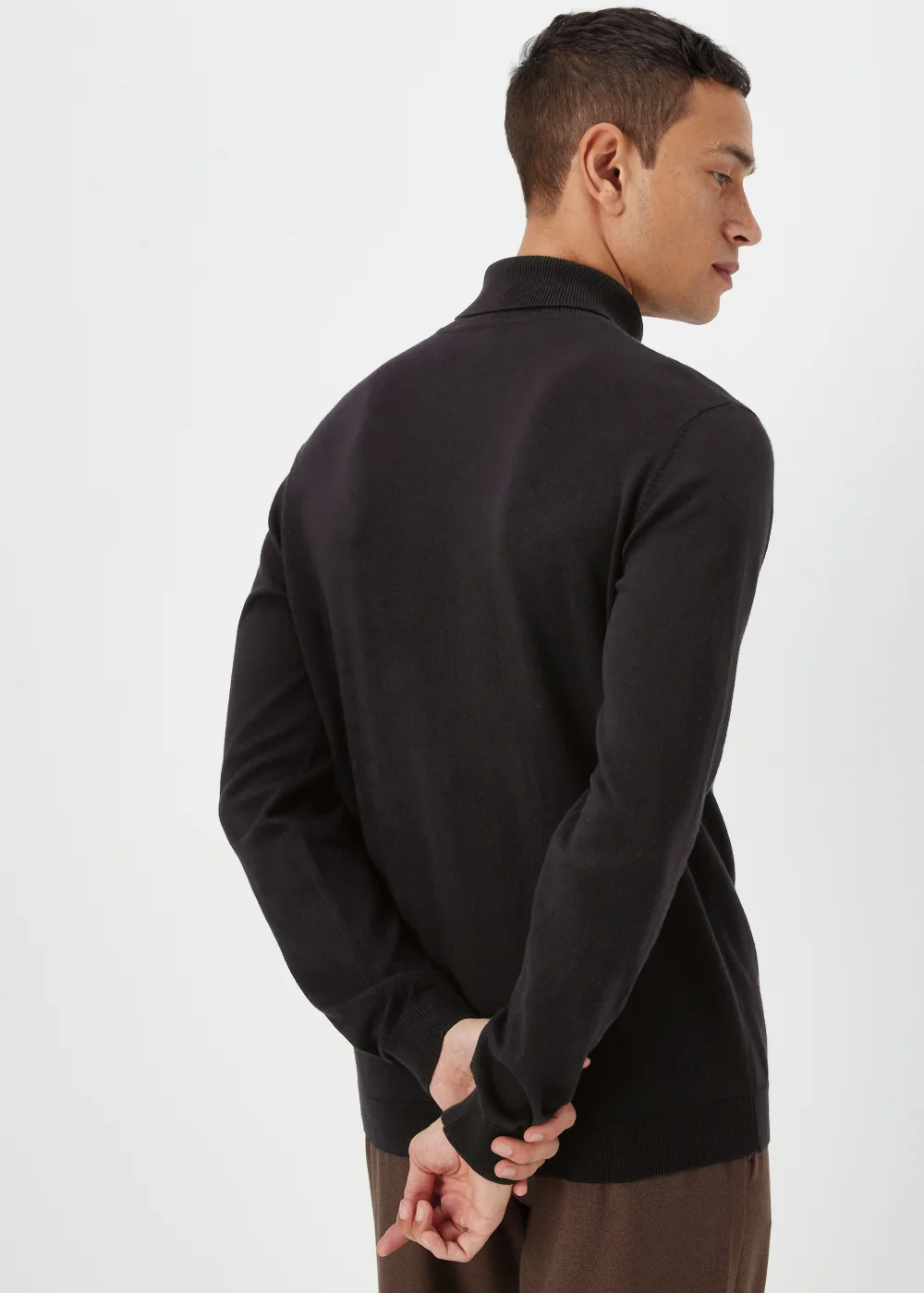 Black Roll Neck Jumper - S Image 2