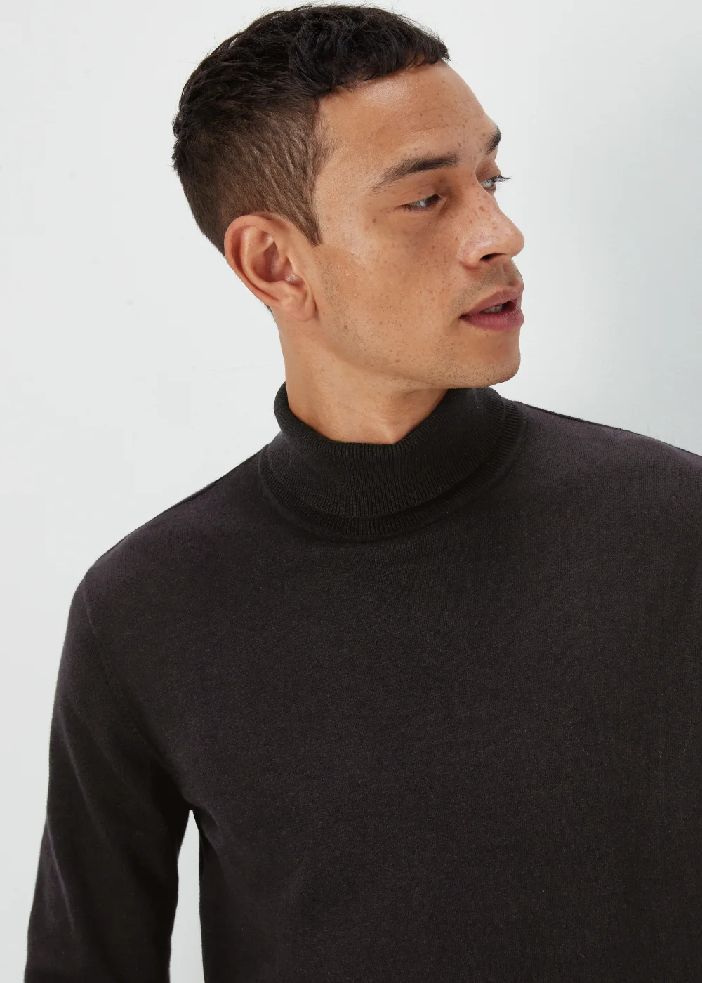 Black Roll Neck Jumper - S Image 3