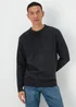 Navy Ribbed Texture Crew Neck Jumper - Small Image 1