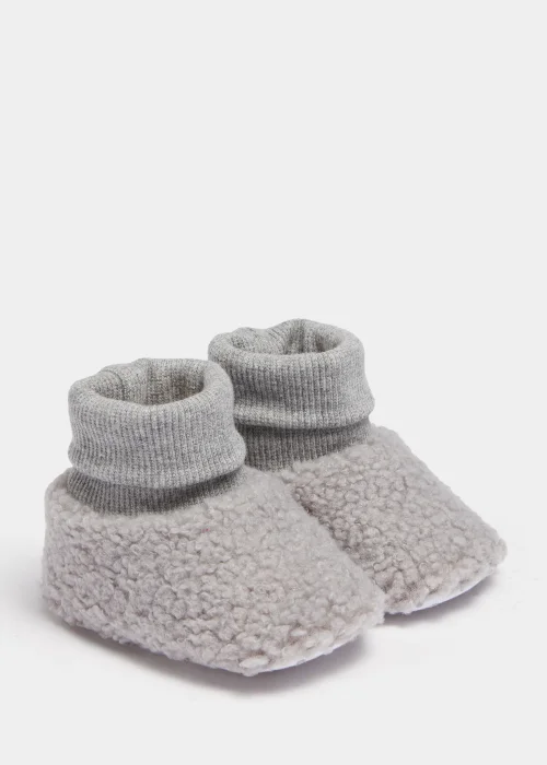 Grey Borg Sock Baby Booties (Newborn-18mths) - Age 0 - 3 Months Image 1