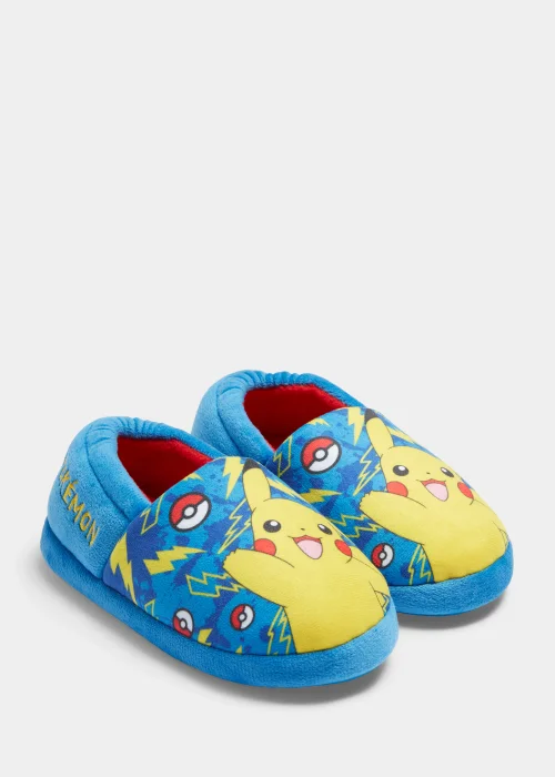 Kids Blue Pokémon A-Line Slippers (Younger 8-Older 2) - Size 1 Image 1